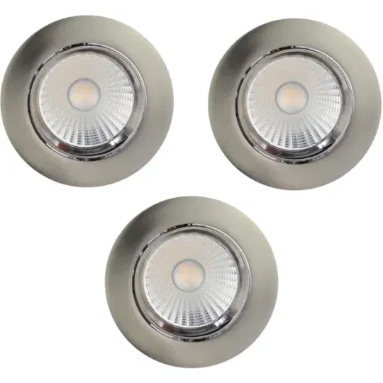 Nordlux Dorado downlight 3 kit m. dæmp mat nikkel