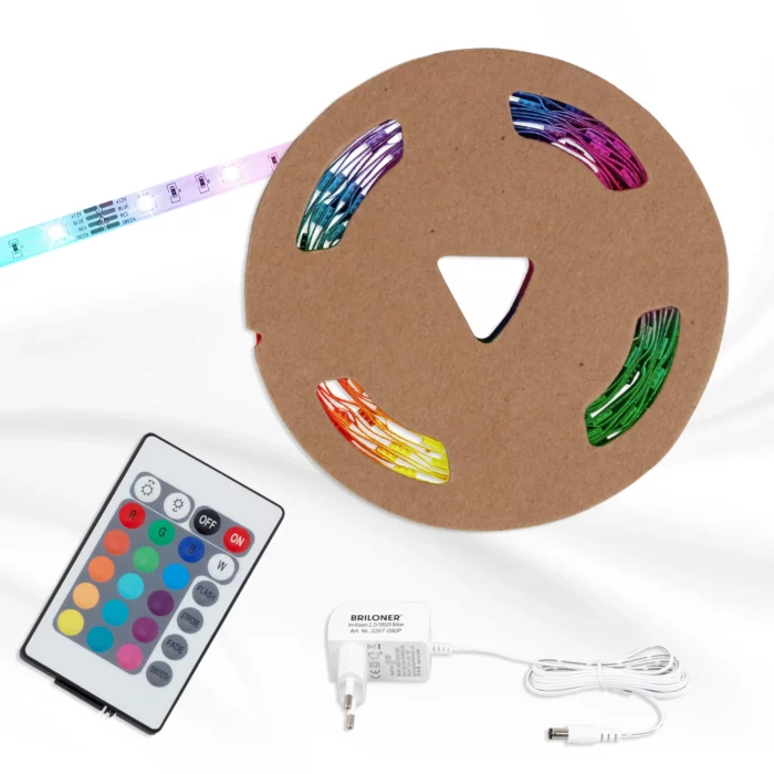 Briloner RGB LED Strip 3 meter med remote