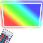 Briloner LED Slim RGB panel m. remote 42 cm