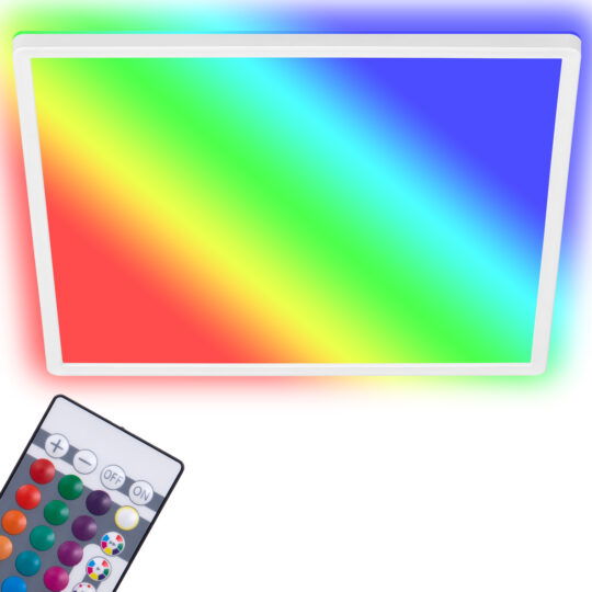 Briloner LED Slim RGB panel m. remote 42 cm