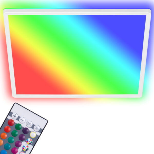 Briloner LED Slim RGB panel m. remote 42 cm