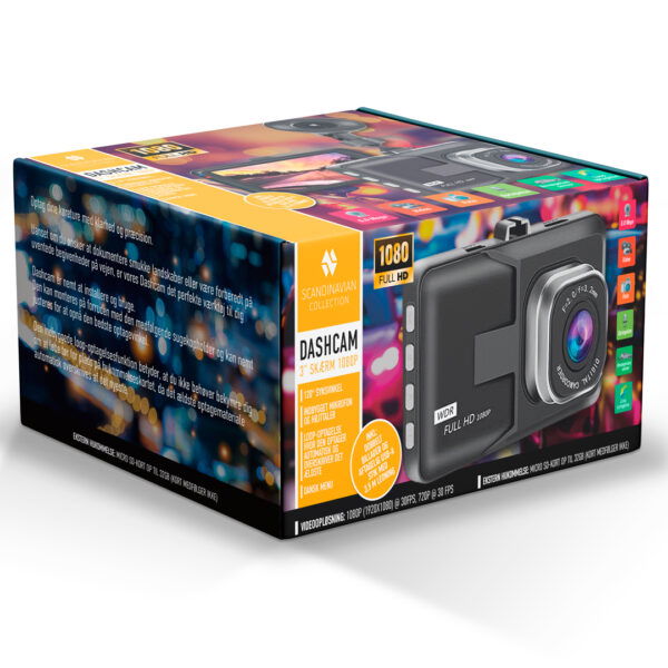 Dashcam 3 Skærm- 1080P