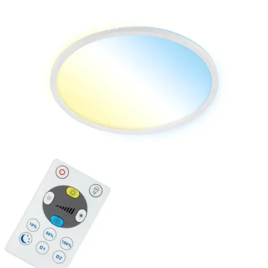 Briloner LED Slim panel APP/WIFI m. remote hvid ø 42 cm