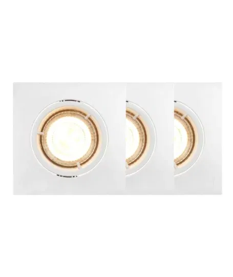 Nordlux Carina downlight 3 kit firkantet hvid