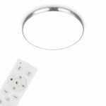 Briloner LED dæmpbar loftslampe med kromramme, Ø35,5 cm
