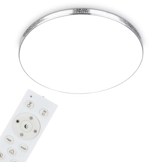 Briloner LED dæmpbar loftslampe med kromramme, 45,5 cm