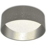 Briloner LED loftslampe med stjernehimmel Ø32 cm i sølvfarvet