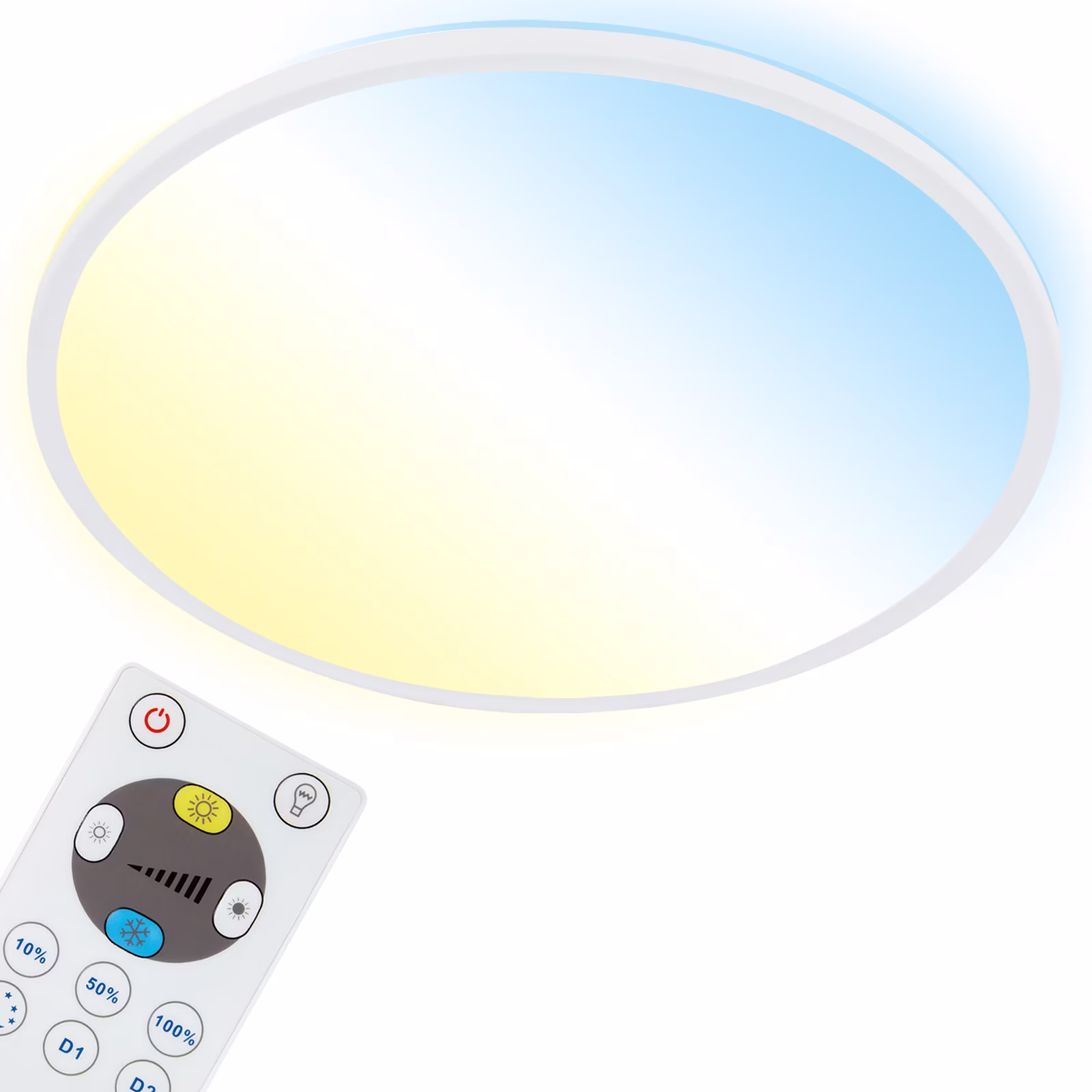 Casalux LED Slim panel m. remote hvid ø 29,3 cm