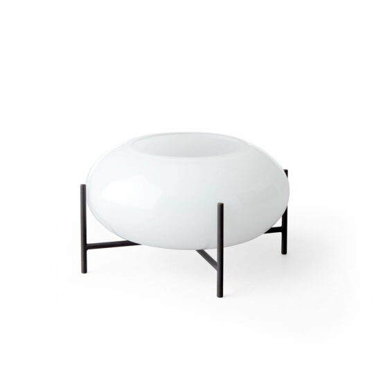 Audo - Échasse Hurricane fyrfadslysholder, opal / bruneret messing