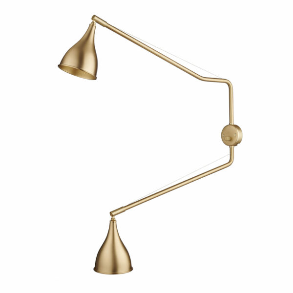 NORR11 Le Six Double Arm Væglampe, Messing