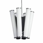 NORR11 Deco Chandelier i Opalglas og Hvid Ø40 cm