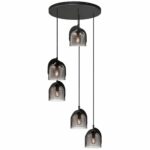 Nordlux Boshi Pendel XL i Røgfarvede Glas