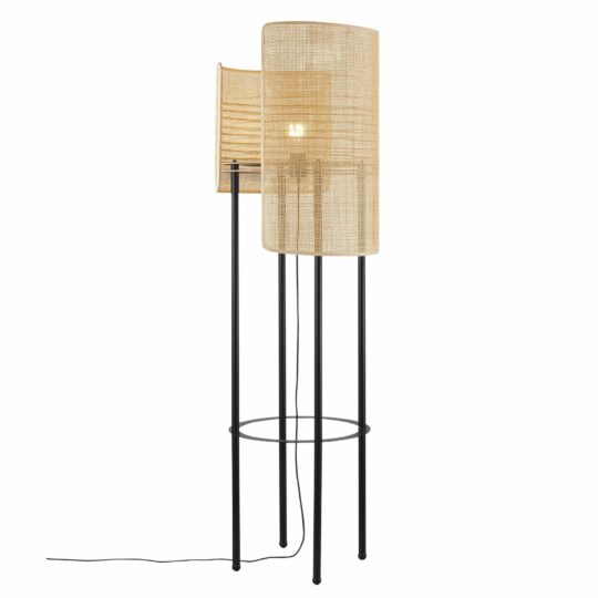 Nordlux Jaffna Gulvlampe 155 cm - Metal og Rattan