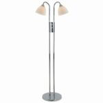 Nordlux Ray 2-spot dæmpbar gulvlampe krom