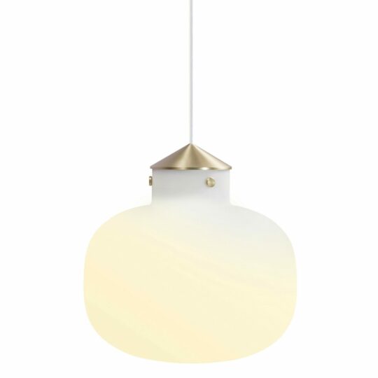 Nordlux Raito 30 oval pendel Hvid/Messing