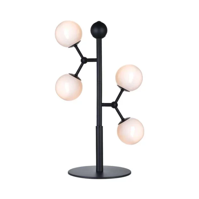 Halo Design Atom Bordlampe Opal/Sort, 52 cm