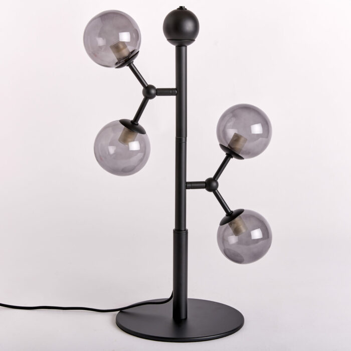 Halo Design Atom Bordlampe Smoke/Sort, 52 cm