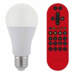 LED Smart pære Pære form 10W = 60W E27 mat RGB + CCT + dæmpbar app inklusive fjernbetjening
