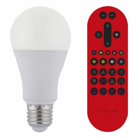 LED Smart pære Pære form 10W = 60W E27 mat RGB + CCT + dæmpbar app inklusive fjernbetjening