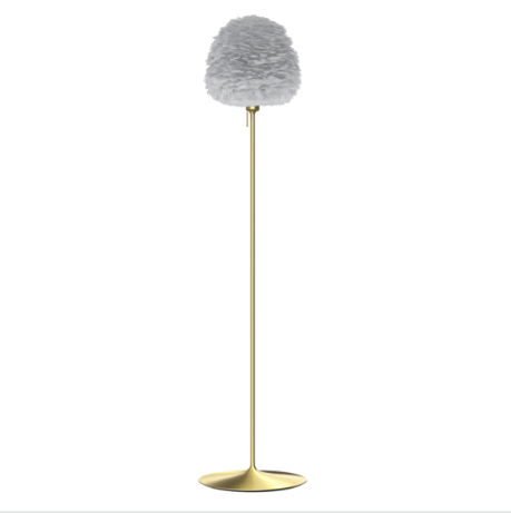 Umage Eos Evia Medium komplet gulvlampe – lys grå elegance med fjerlet charme