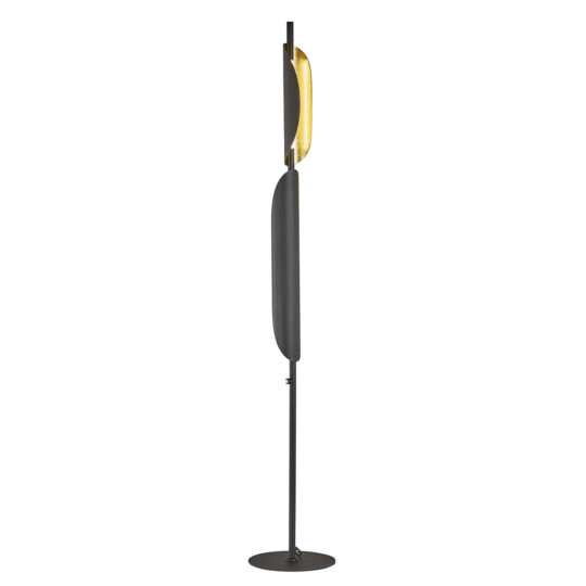 Fischer & Honsel Skala Gulvlampe Bladguld/Sort M. Dæmp/CCT