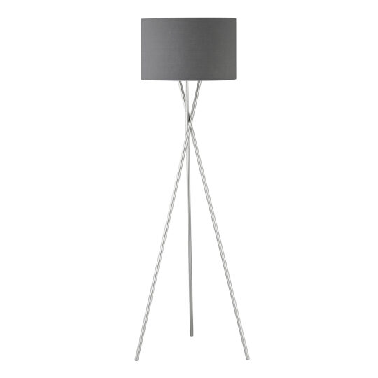 Fischer & Honsel Pina Gulvlampe Mørkegrå/Krom