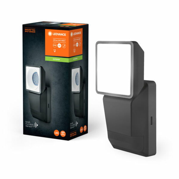 Ledvance Udendørslampe Endura Pro Spot Sensor 8 Watt LED Antracit Væglampe