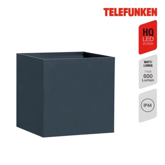 Telefunken Udendørslampe LED Up And Down Antracit Sort