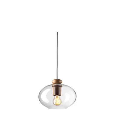 FDB Møbler U2 Hiti pendel – Dansk design i valnød og klart glas af Philip Bro
