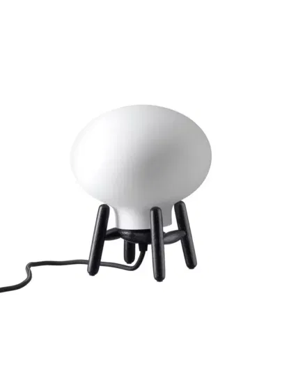FDB Møbler U6 Hiti Mini bordlampe – sort eg og opalglas i tidløst nordisk design