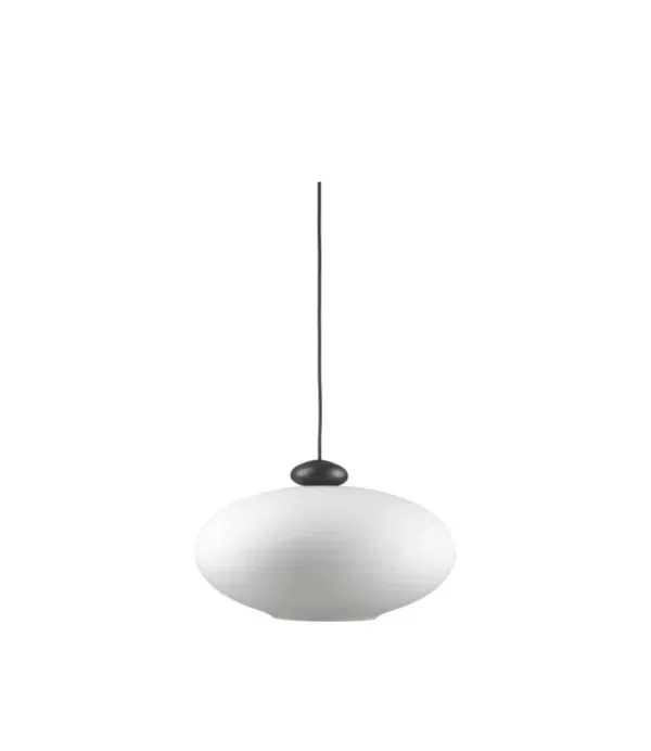 FDB Møbler U3 Hiti pendel – Eg, Sort & Opalt glas – Philip Bro
