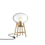 FDB Møbler U4 Hiti bordlampe – Eg og klart glas i skandinavisk enkelthed