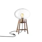 FDB Møbler U4 Hiti bordlampe – Valnød og klart glas i nordisk elegance