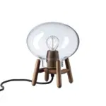 FDB Møbler U6 Hiti Mini bordlampe – valnød og klart glas i tidløst nordisk design