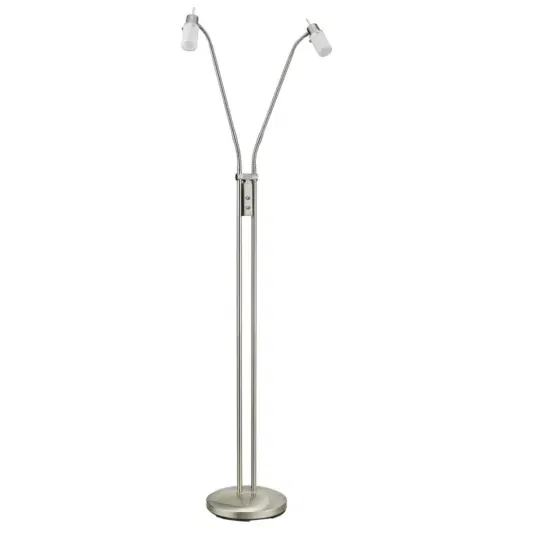 LeuchtenDirekt Gulvlampe Max 2 LED Læselampe Stål/Glas Læselampe GU10