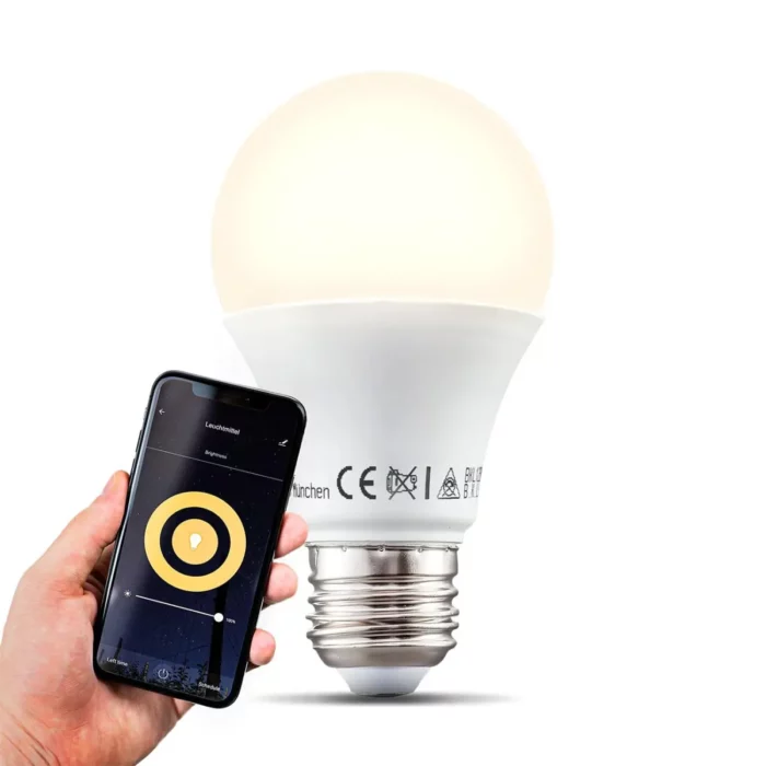 B.K Licht Smarthome Wifi Pære E27 LED 9 Watt Tuya 806 Lumen 2700K