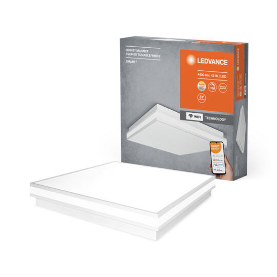 Ledvance Loftlampe Orbis Magnet 42 Watt LED Wifi loftlampe 45 x 45 cm Hvid