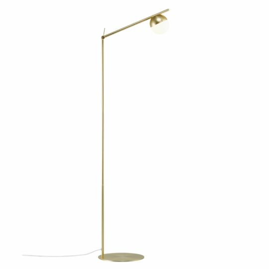 Nordlux Contina gulvlampe i messing – elegant design med justerbar funktionalitet