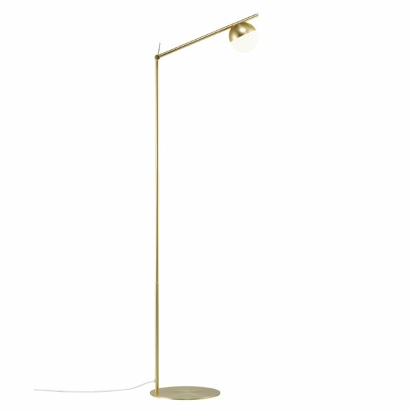 Nordlux Contina gulvlampe i messing – elegant design med justerbar funktionalitet