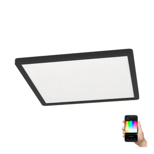 EGLO Rovito-Z Loftlampe – Sort 29.5x29.5 cm – RGB + Tunable White – Zigbee & Bluetooth