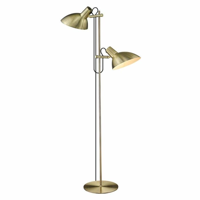 Halo Design Metropole Gulvlampe 2 Antique Brass – Elegant belysning med industrielt præg