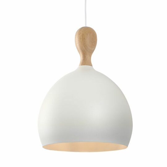 Halo Design Dueodde Ø39 Hvid Pendel – Skandinavisk elegance med naturlige detaljer