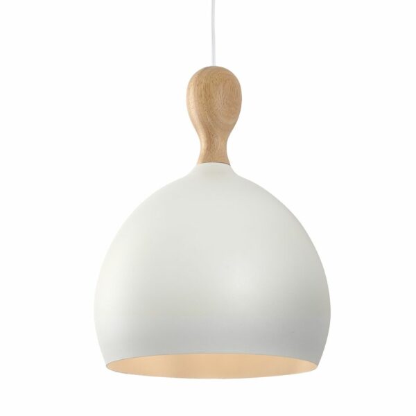 Halo Design Dueodde Ø39 Hvid Pendel – Skandinavisk elegance med naturlige detaljer