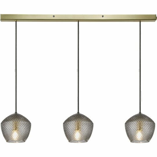 Nordlux Orbiform 3-Spot Pendel Messing – Eksklusiv belysning i art deco-stil