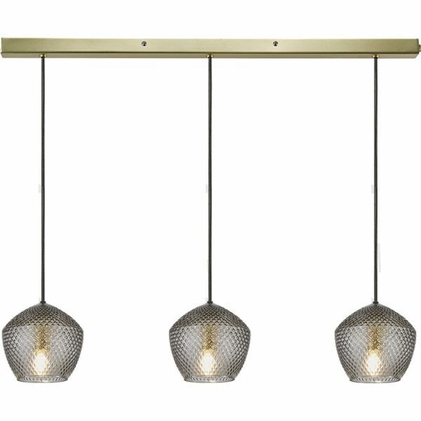 Nordlux Orbiform 3-Spot Pendel Messing – Eksklusiv belysning i art deco-stil