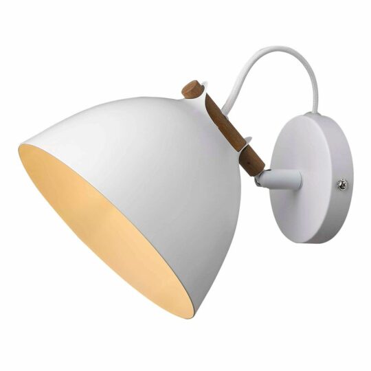 Halo Design Århus Væglampe White/Wood – Skandinavisk elegance i funktionelt design