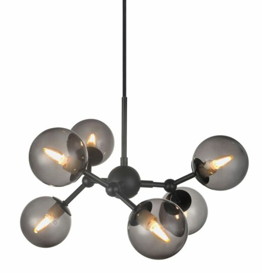 Halo Design Atom pendel Smoke Ø45 – Elegant glaspendel med fleksibelt design