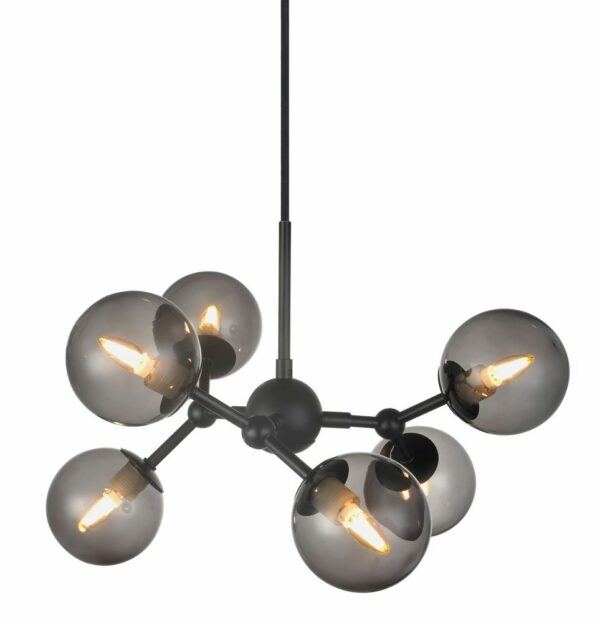 Halo Design Atom pendel Smoke Ø45 – Elegant glaspendel med fleksibelt design