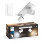 Philips Hue Runner Dobbelt Spot - Hvid - med Dimmer Switch