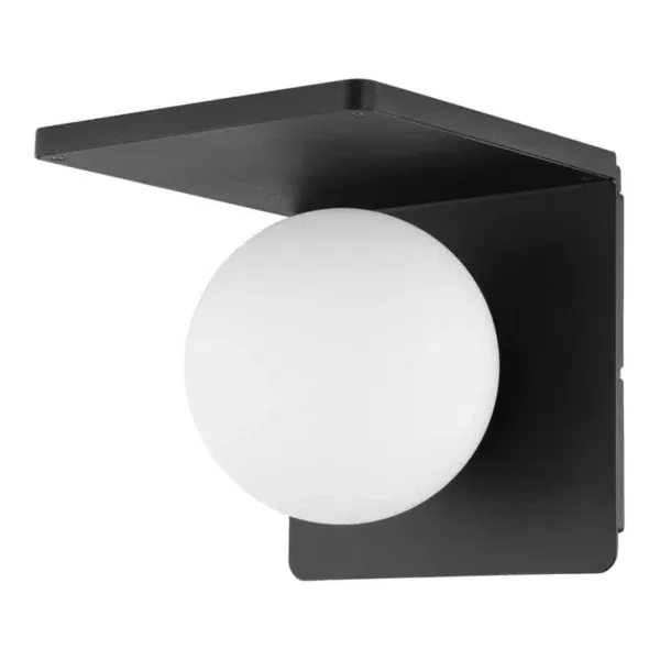 Eglo QI væglampe sort m. QI oplader